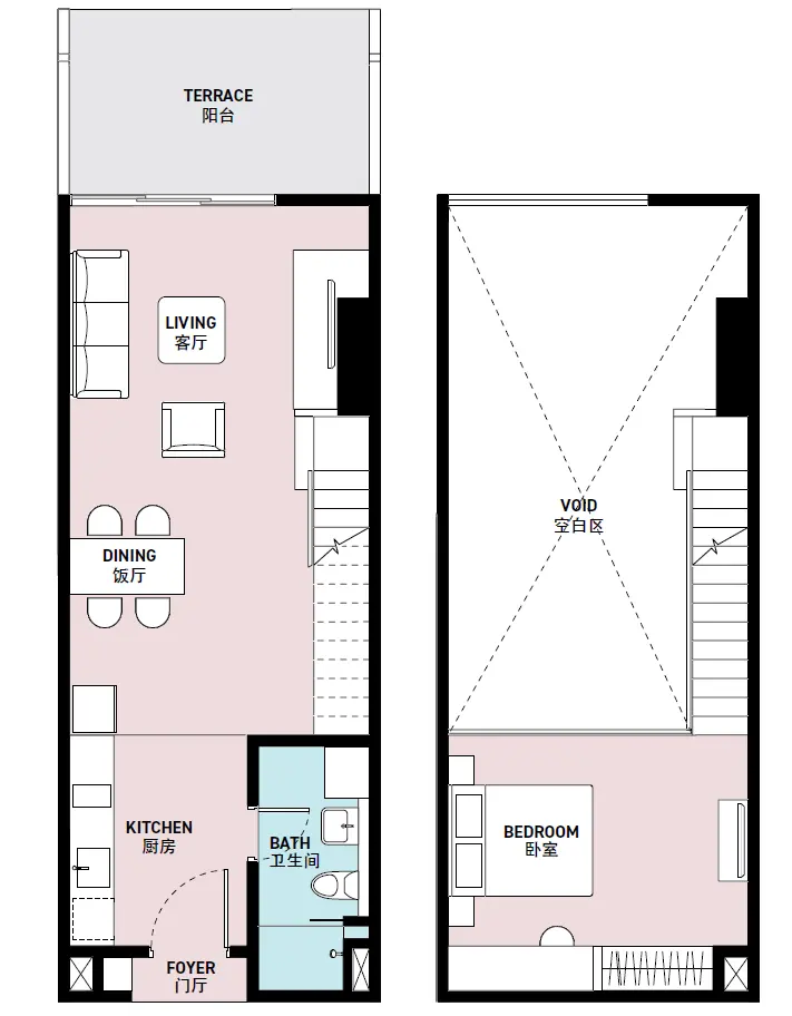 SWNK Houze floor plan, Type G, 667 sq ft
