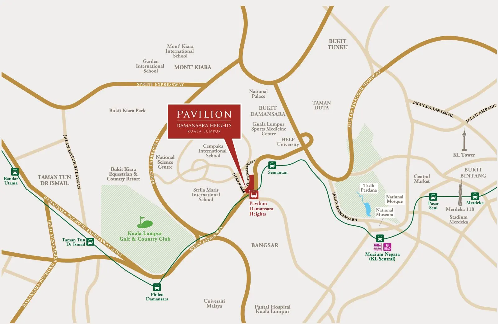 Pavilion Damansara Heights - Imperial Residence (RA) location map