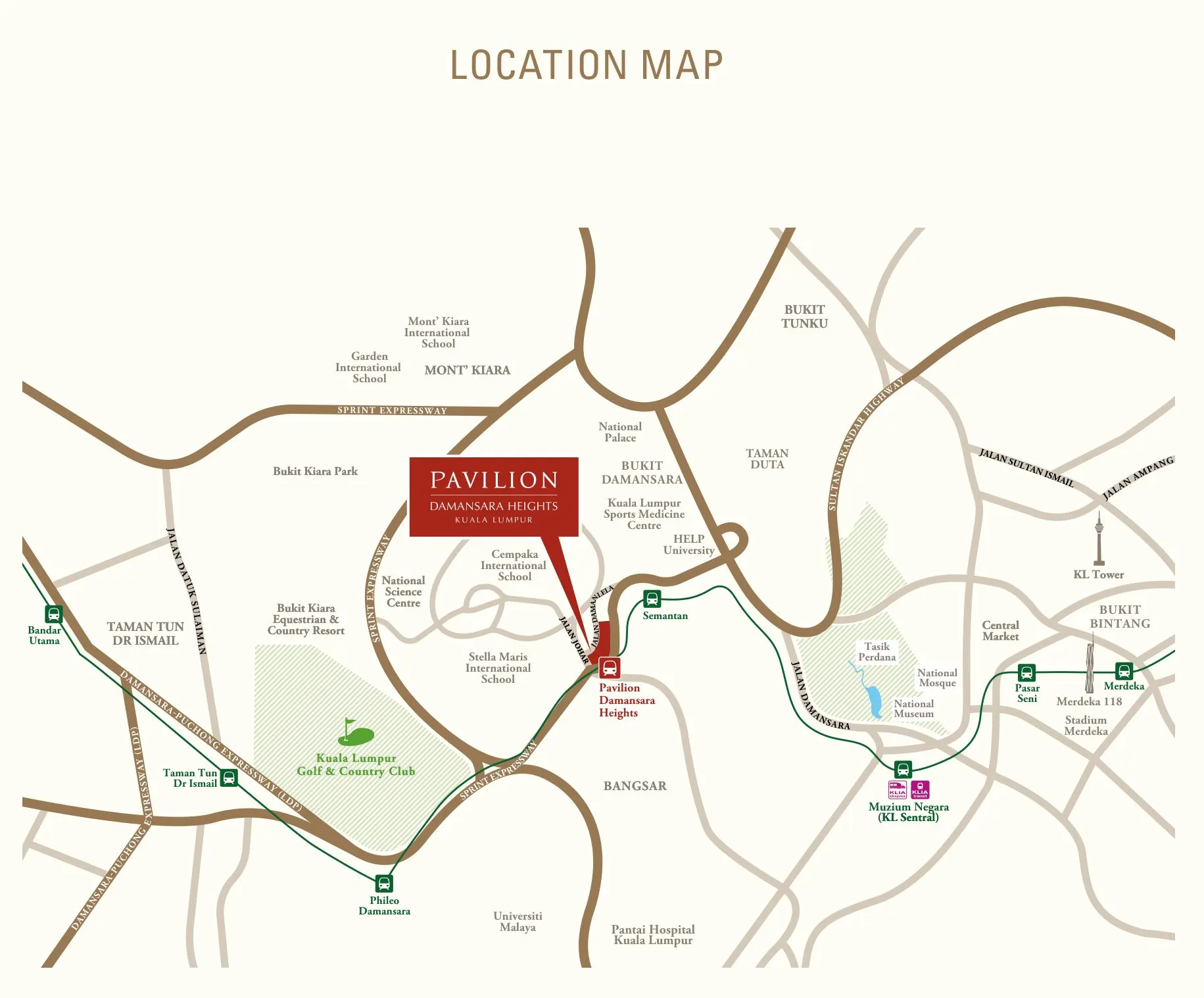 Pavilion Damansara Heights - Royal Suites (RC) location map