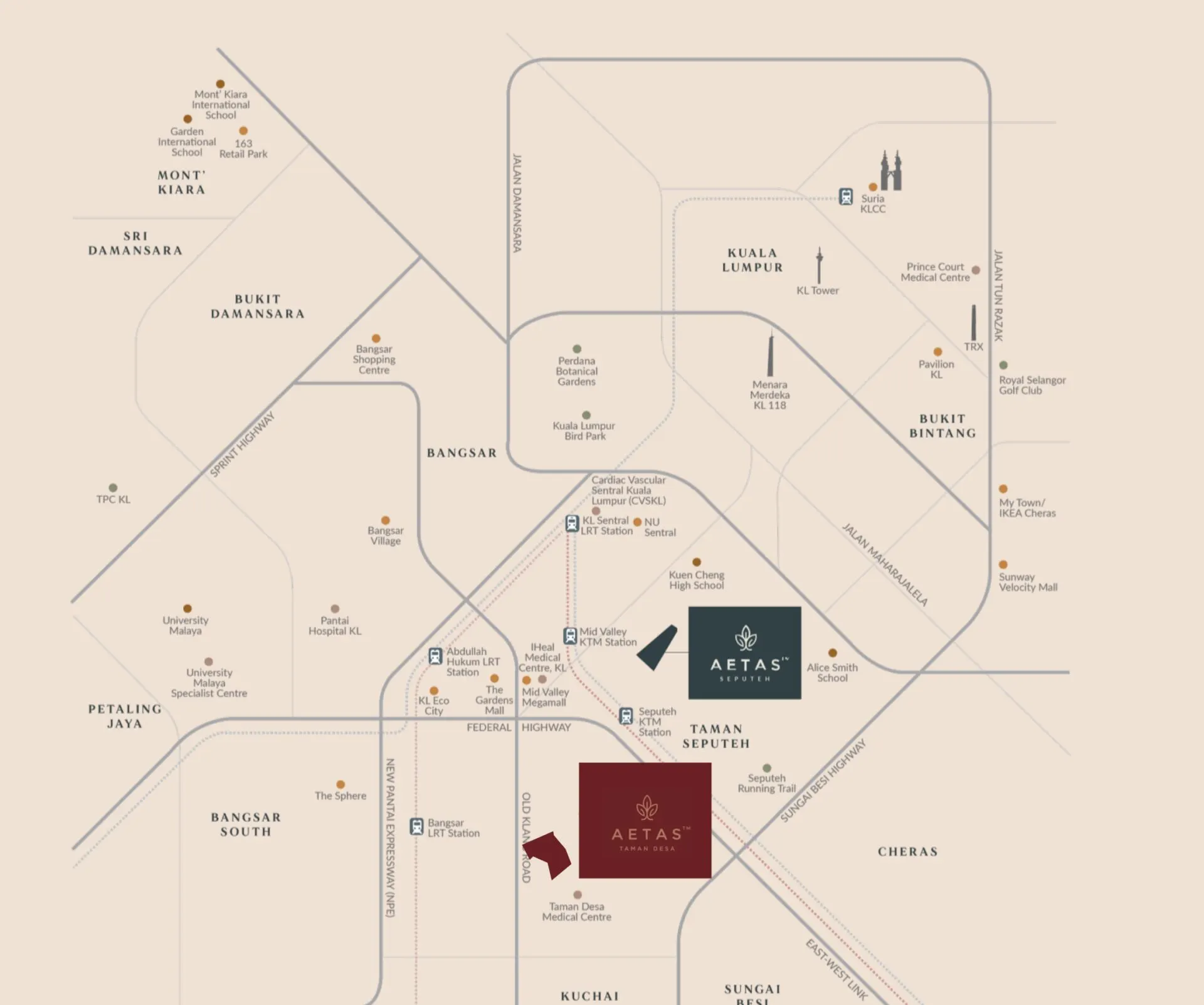 Aetas Taman Desa location map, Taman Desa, Kuala Lumpur