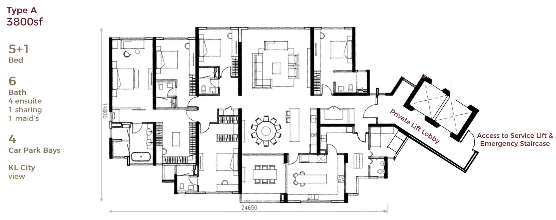 Aetas Taman Desa floor plan, Type A, 3,800 sq ft