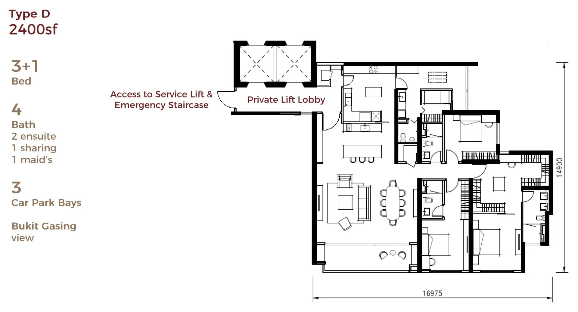 Aetas Taman Desa floor plan, Type D, 2,400 sq ft