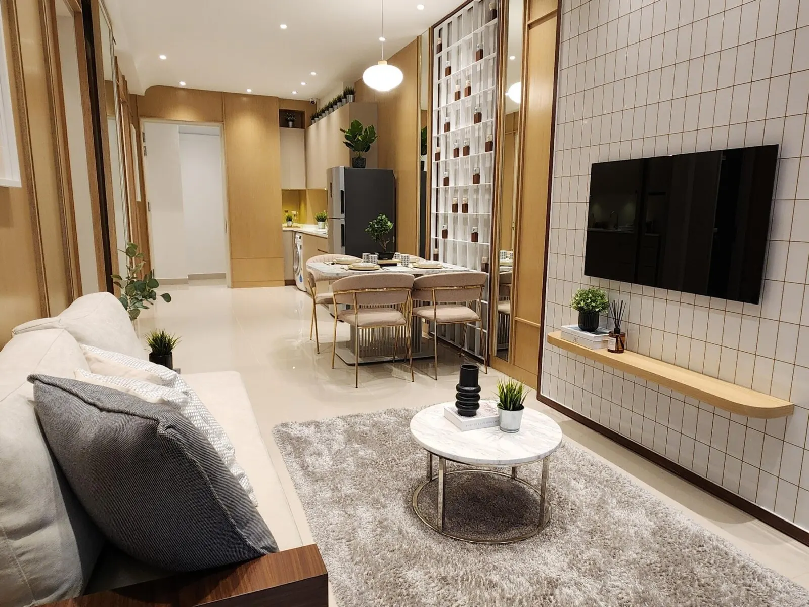 Aethera Residences show unit living and dining area, photo