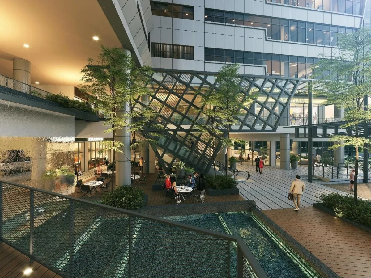 Atwater Corporate Office Towers – Atwater atrium garden and concourse, artist's impression