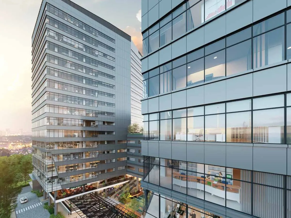 Atwater Corporate Office Towers – Atwater office tower glass facade, artist's impression