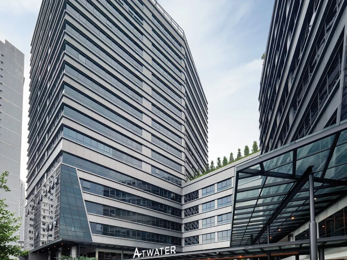 Atwater Corporate Office Towers facade and drop-off, artist's impression