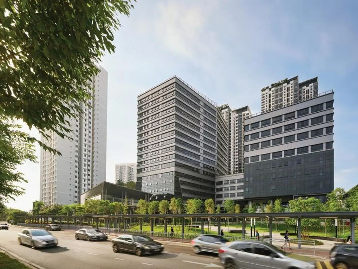 Atwater Corporate Office Towers seen from the street, artist's impression
