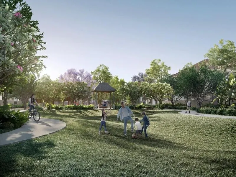 Avalon Cybersouth central park lawn, artist's impression