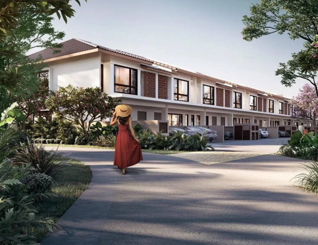 Avalon Cybersouth two-storey link homes along a garden street, artist's impression
