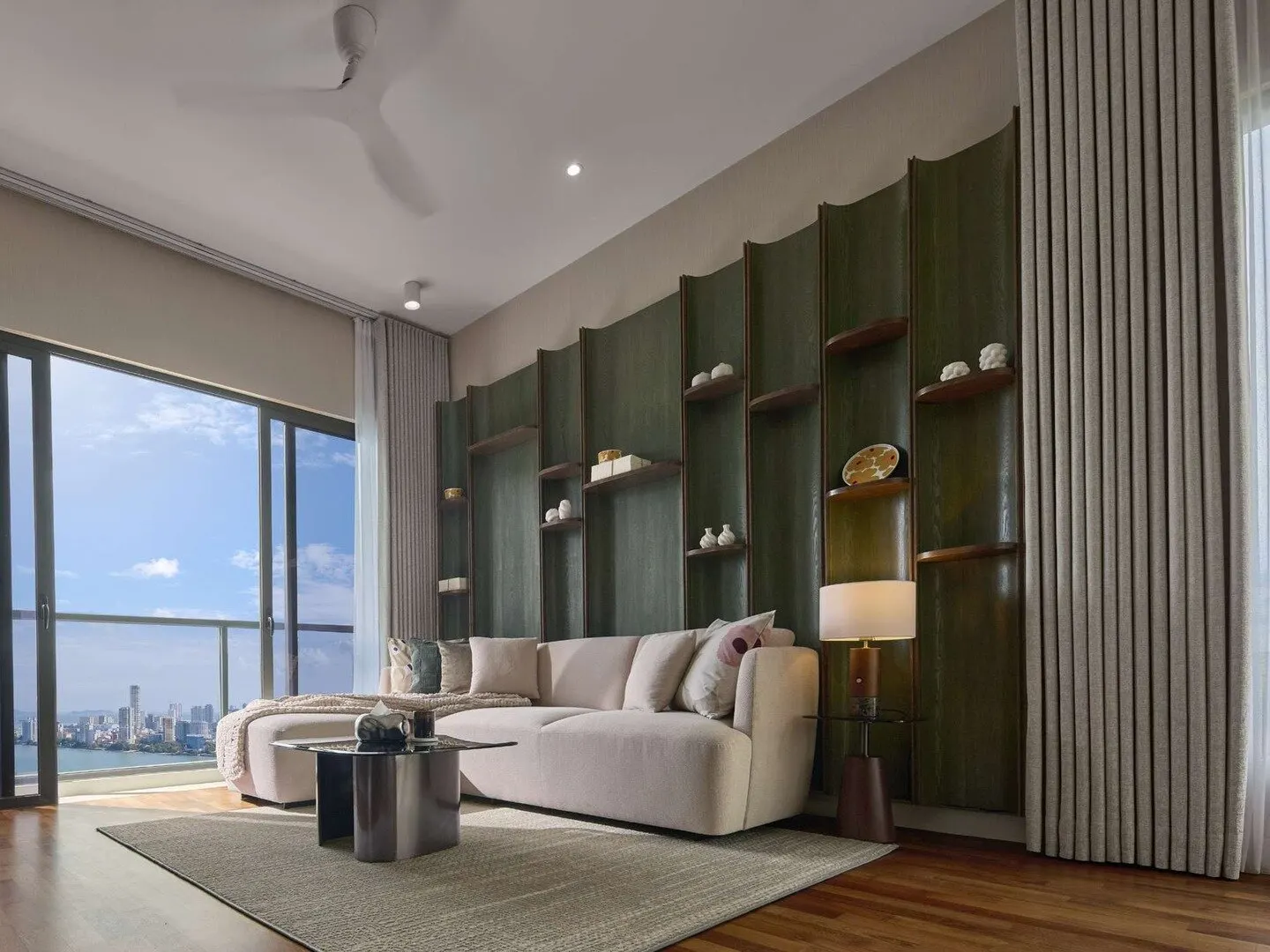 Avéa living room with sea view, artist's impression