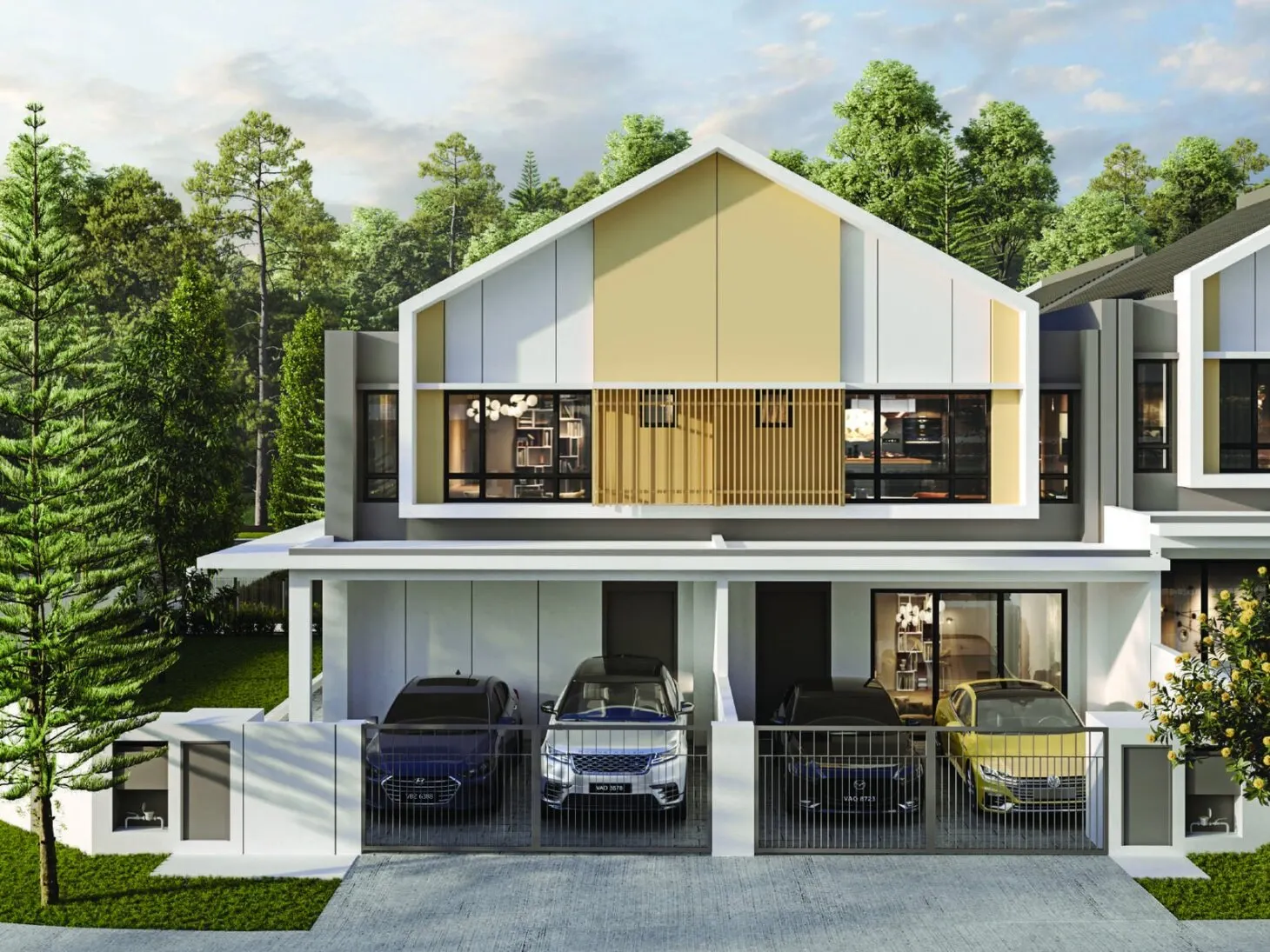 Botanica Hills house front with car porch, artist's impression