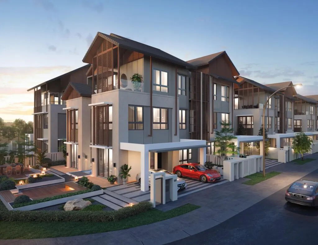 Casa D'Arcadia three-storey semi-detached homes, artist's impression
