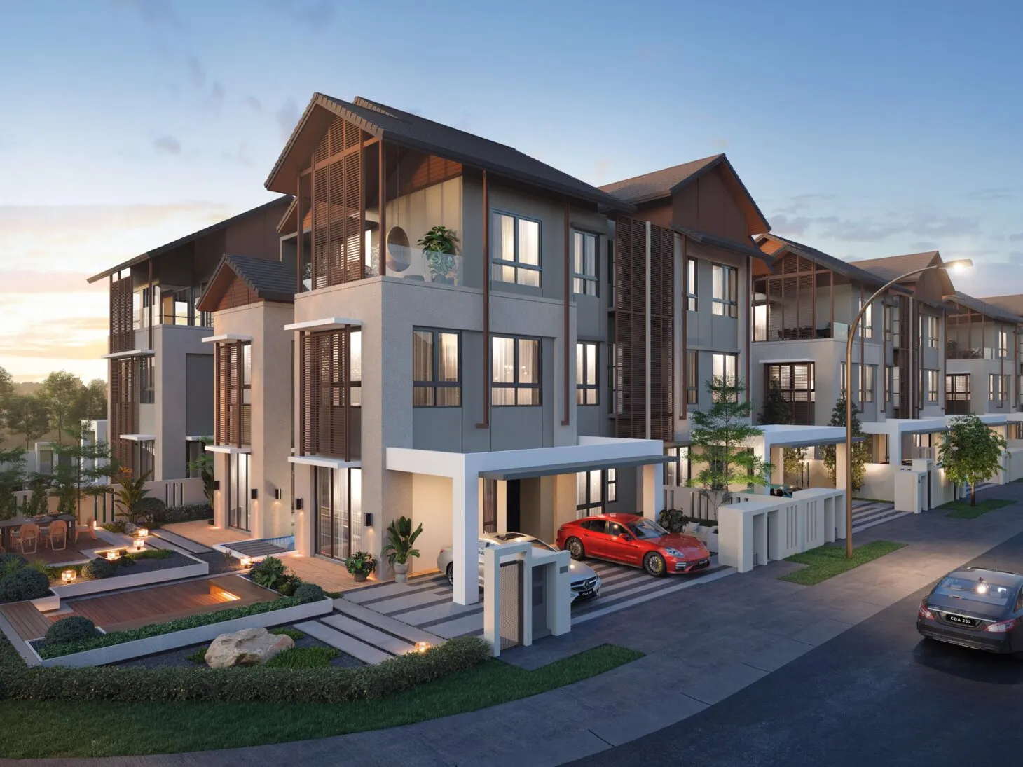 Casa D'Arcadia three-storey semi-detached homes, artist's impression