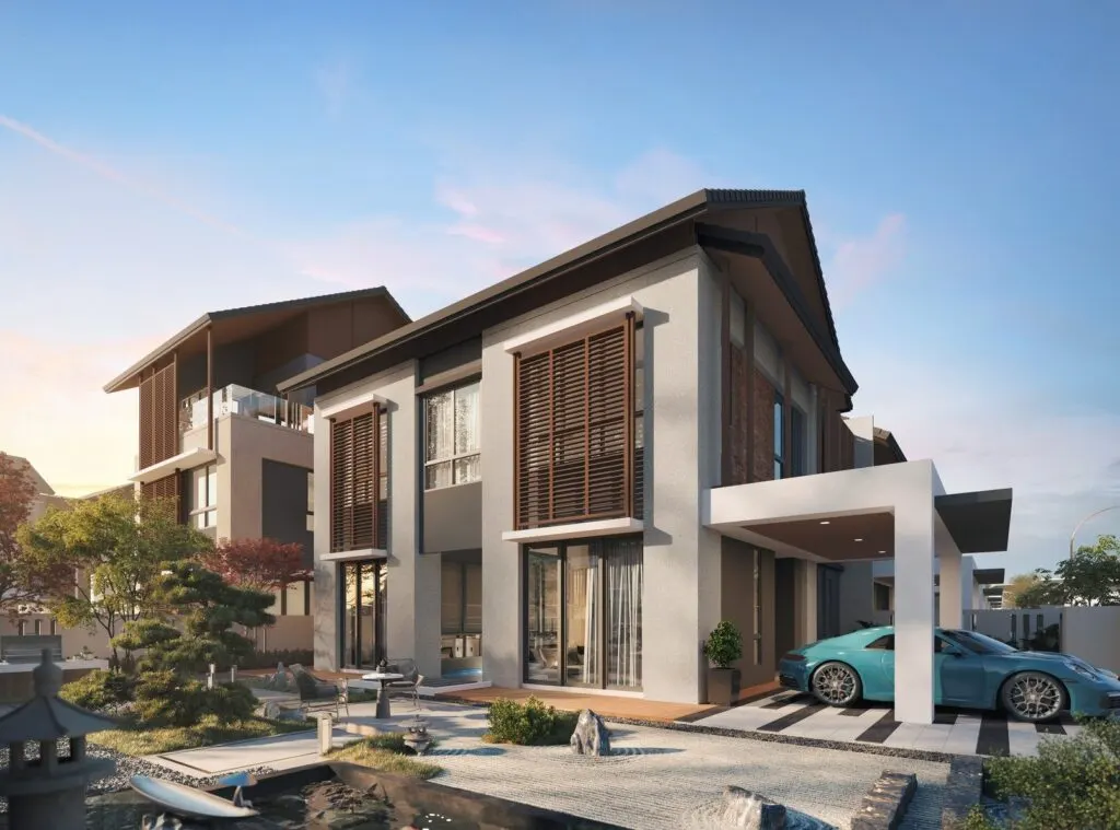 Casa D'Arcadia – Casa D'Arcadia semi-detached home seen from the corner, artist's impression