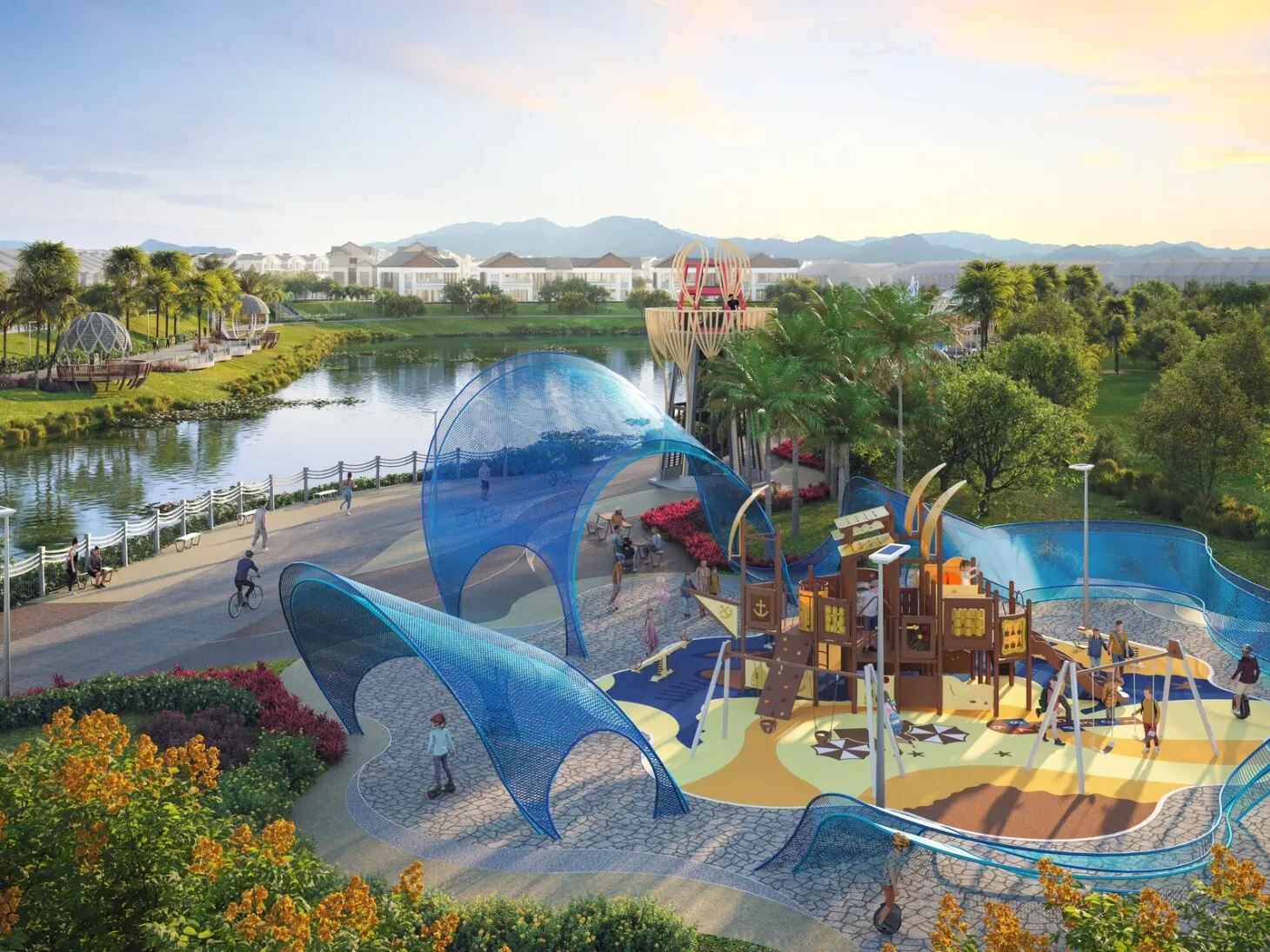 Casa D'Arcadia water playground by the lake, artist's impression