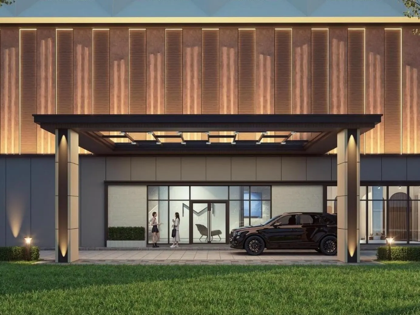 Causewayz Square Axis drop-off porch, artist's impression