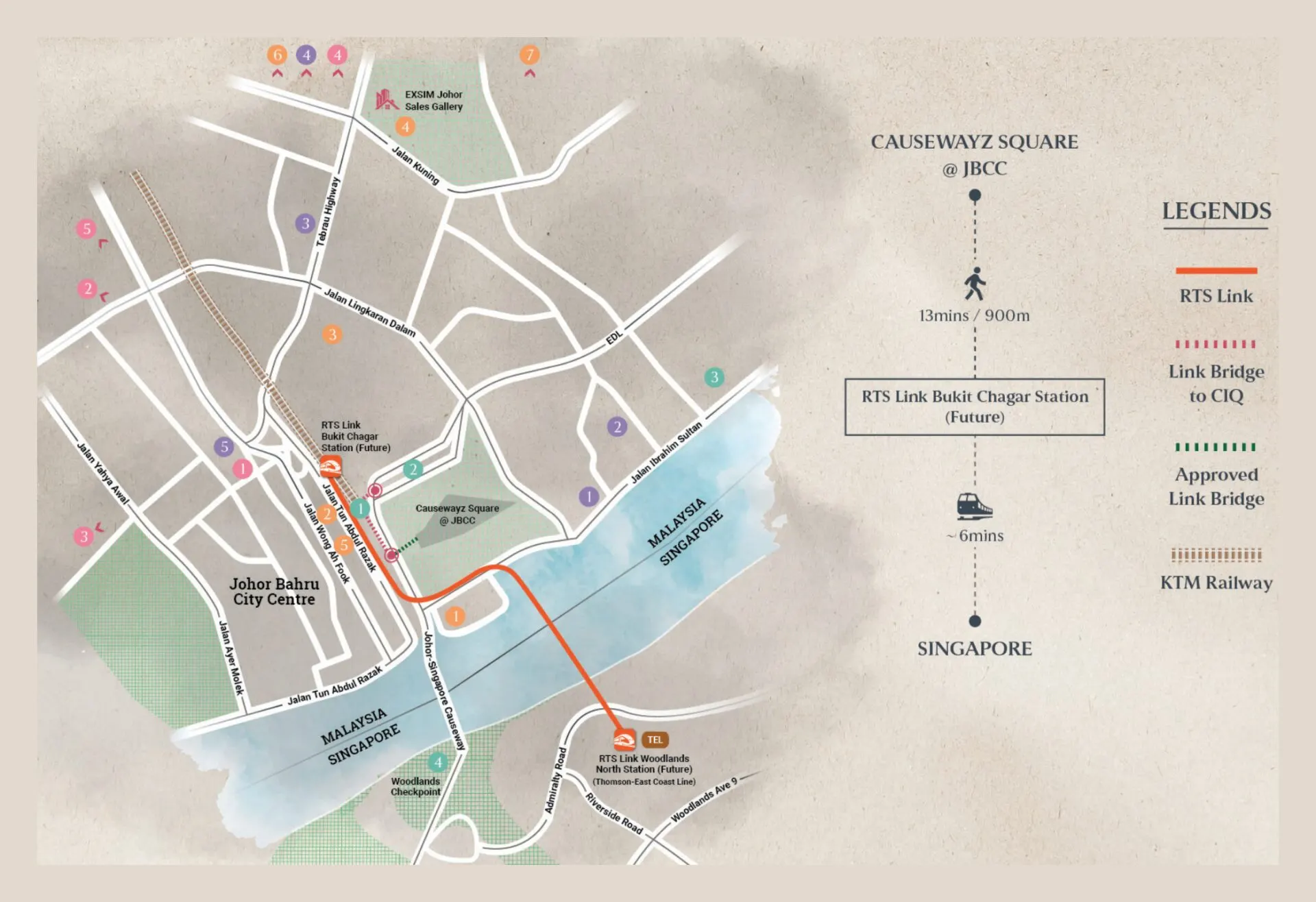 Causewayz Square Axis location map