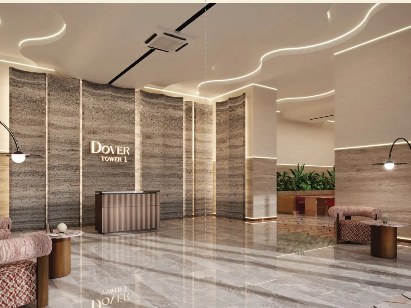 Causewayz Square Dover tower lobby, artist's impression