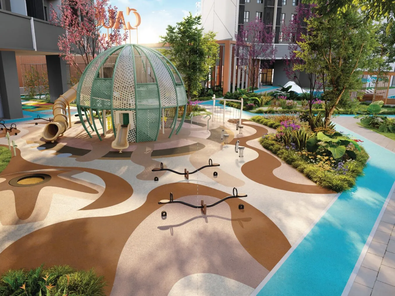 Causewayz Square Dover playground on the facility deck, artist's impression