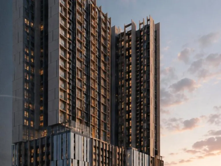 Celestz tower facade at dusk, artist's impression
