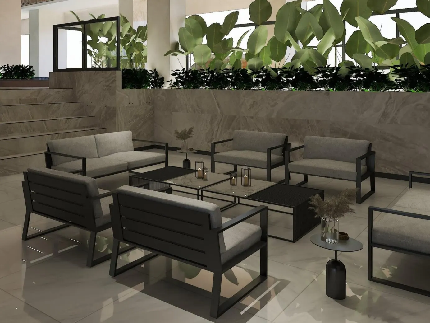 Colonial Infinite @ edumetro – Colonial Infinite garden lounge, artist's impression