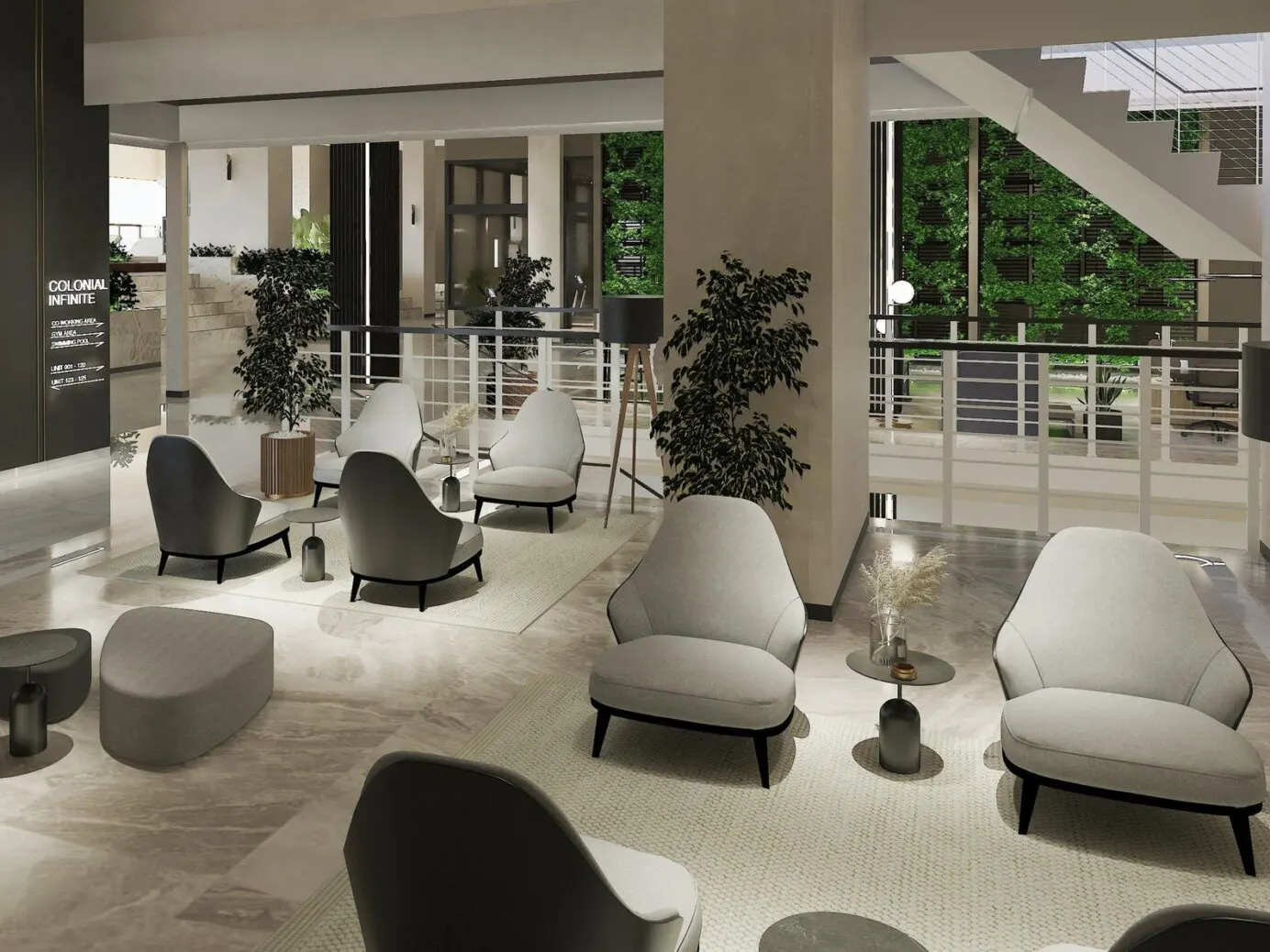 Colonial Infinite @ edumetro – Colonial Infinite lobby lounge, artist's impression