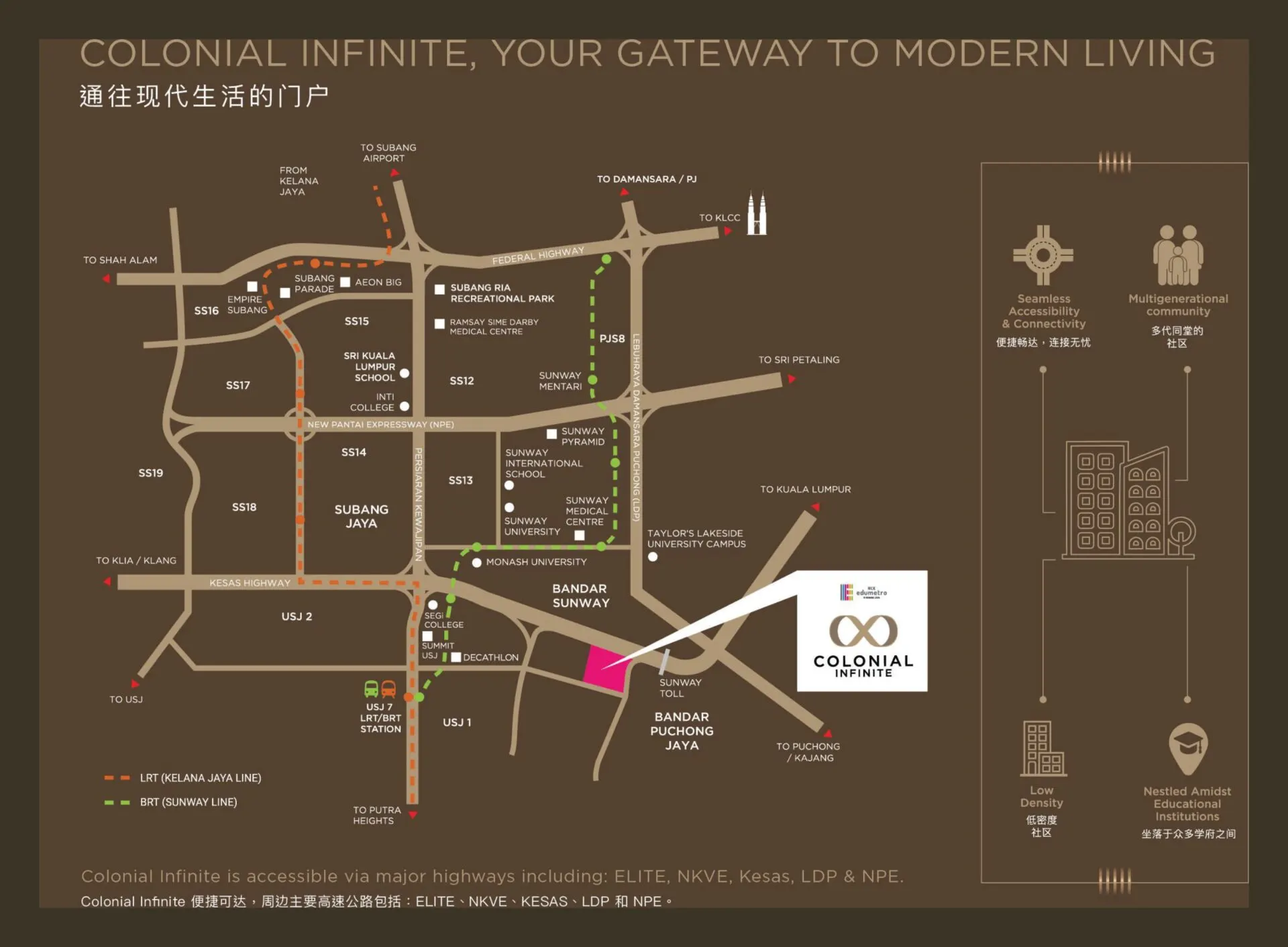 Colonial Infinite @ edumetro – Colonial Infinite location map, USJ 1, Subang Jaya