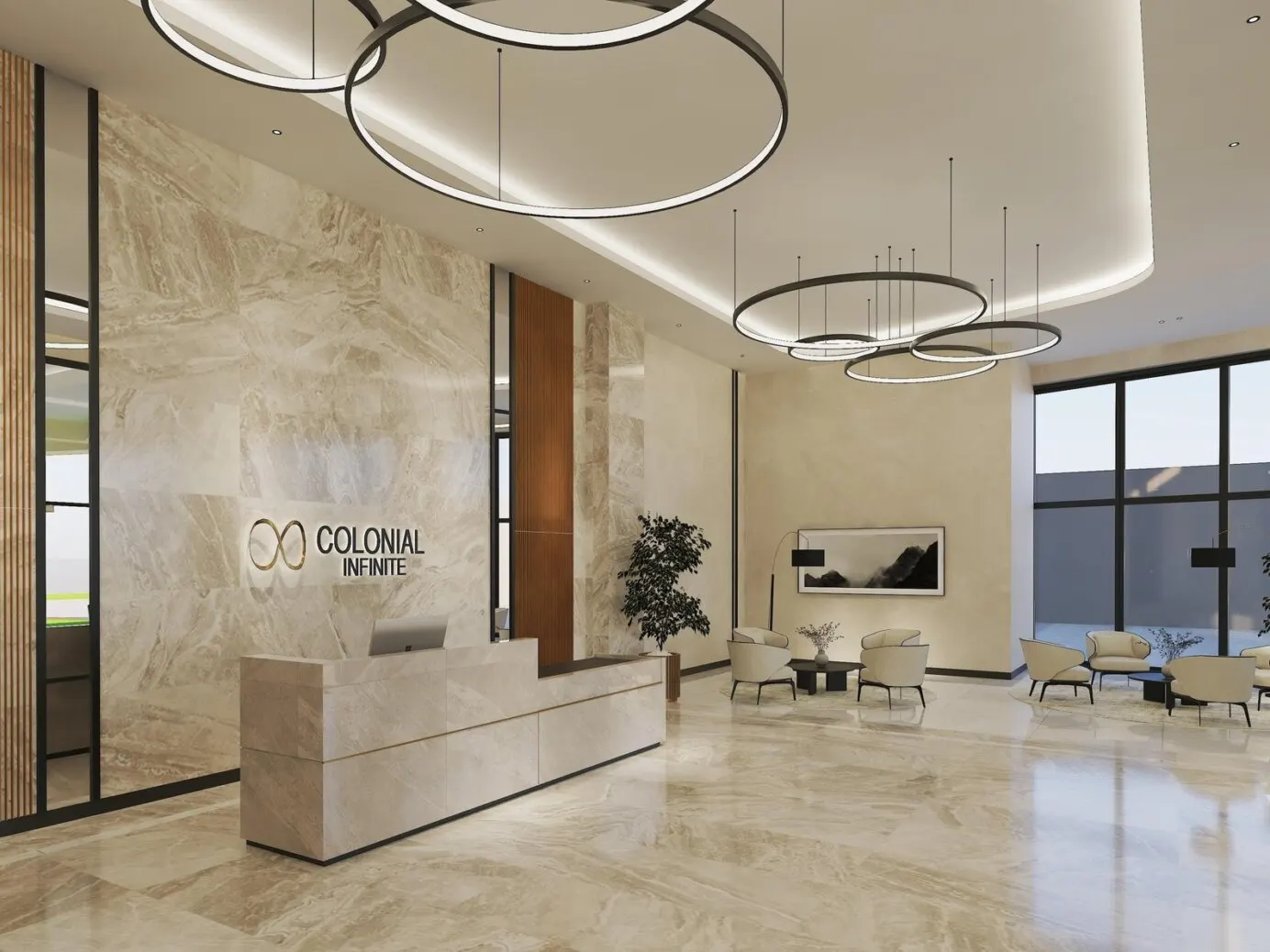 Colonial Infinite @ edumetro – Colonial Infinite reception lobby, artist's impression