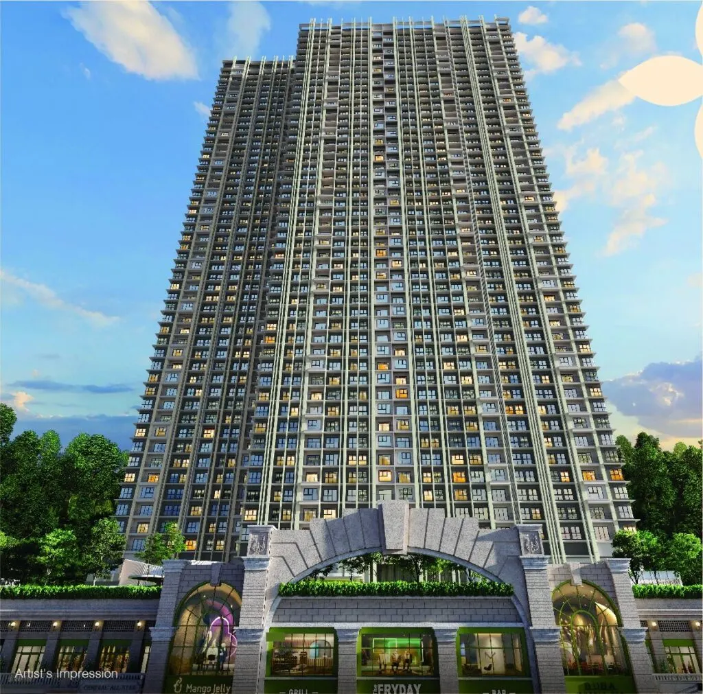D'Tessera Residences condominium block and arched entrance, artist's impression