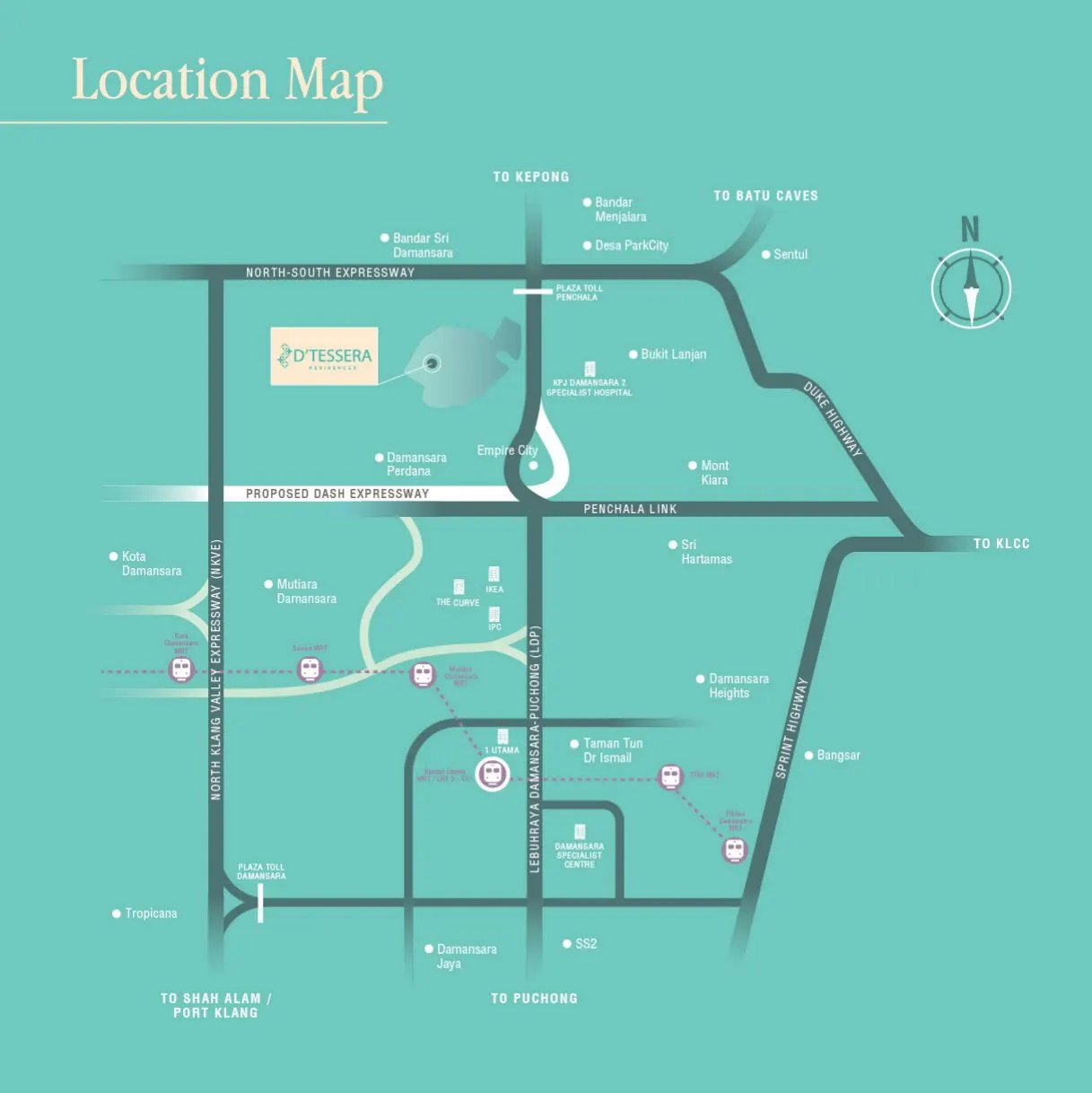 D'Tessera Residences – D'Tessera Residences location map, Central Park Damansara