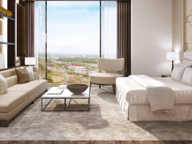 Grand Medini bedroom with sitting area, artist's impression