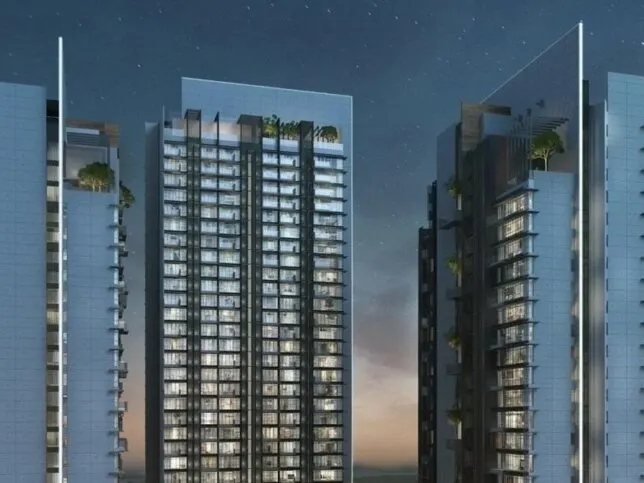 Grand Medini towers at night, artist's impression