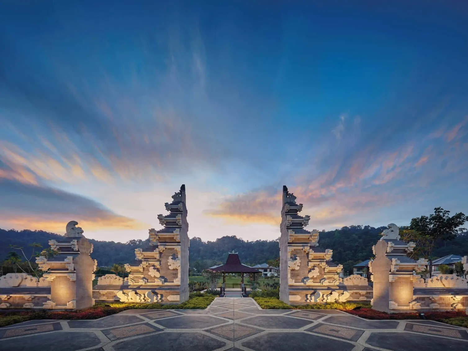Jimbaran @ Gaia Gardens – Jimbaran Bali-style split gate entrance, artist's impression