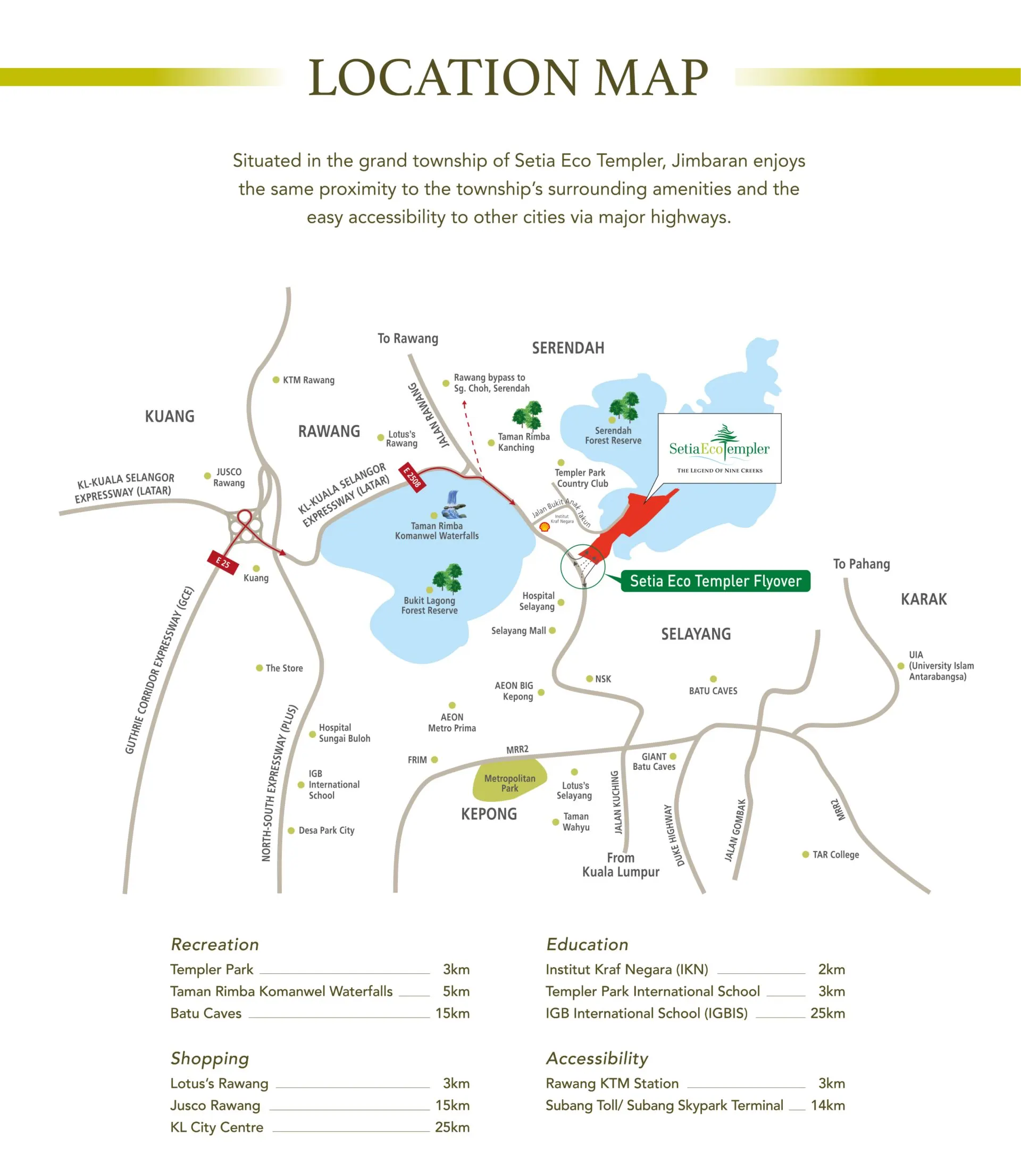 Jimbaran @ Gaia Gardens location map, Setia Eco Templer, Rawang