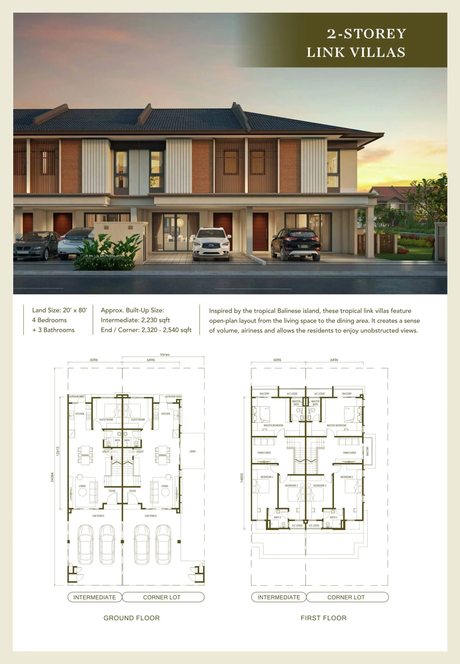 Jimbaran @ Gaia Gardens floor plan, Type Link Villa, 2,230 sq ft
