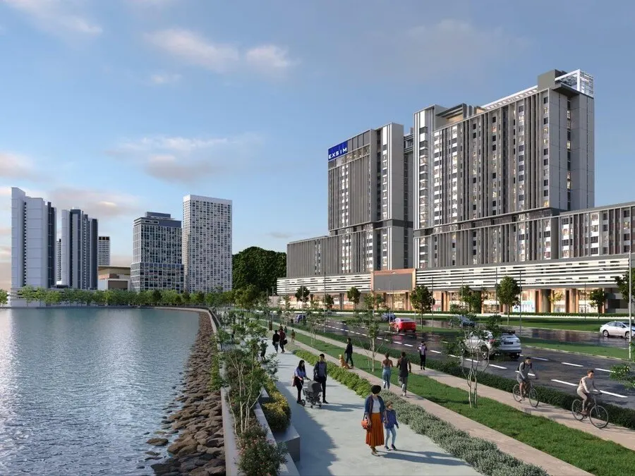 Keeperz Suites seen from the waterfront promenade, artist's impression