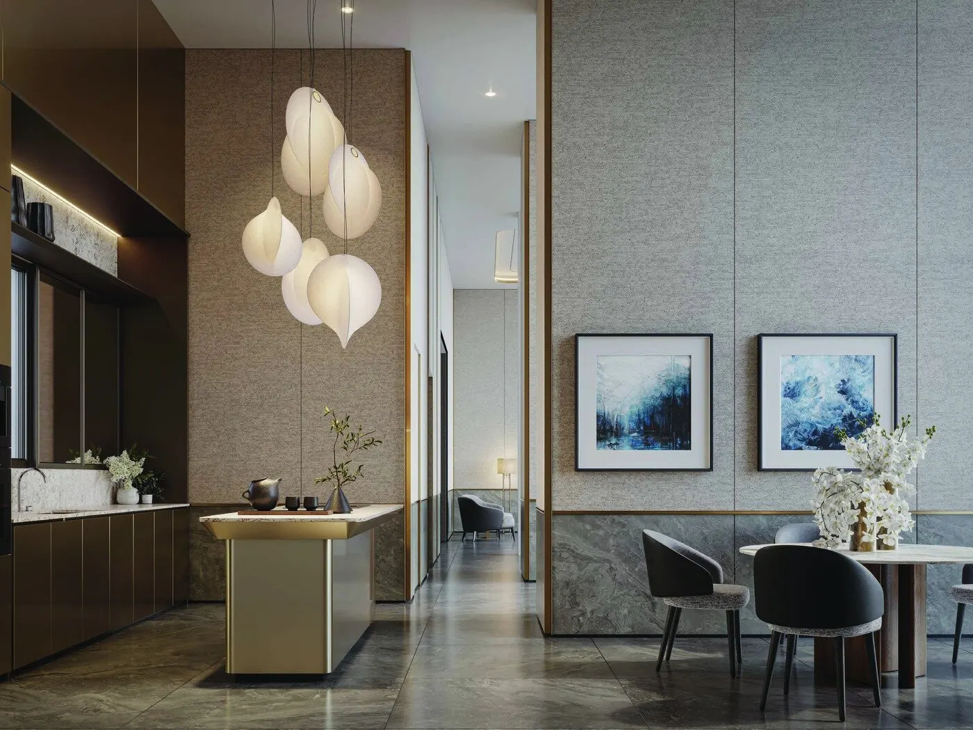 Lightwater Residences dining area, artist's impression