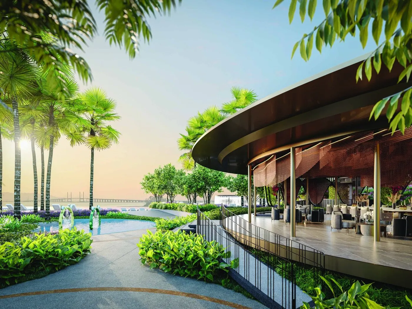 Lightwater Residences outdoor pavilion, artist's impression