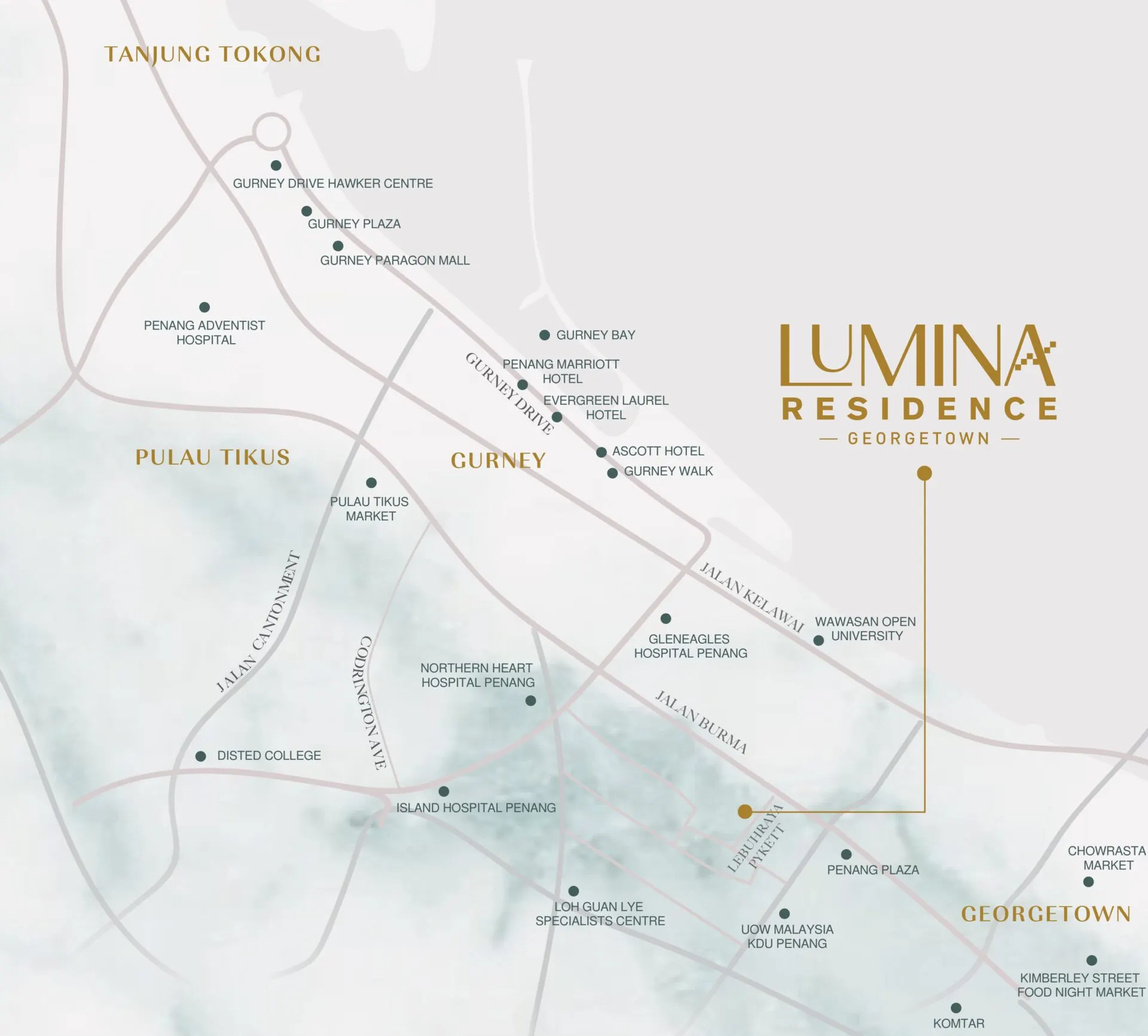 Lumina Residence location map, Georgetown