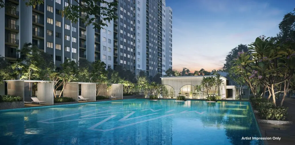 M Minori swimming pool and pavilions, artist's impression