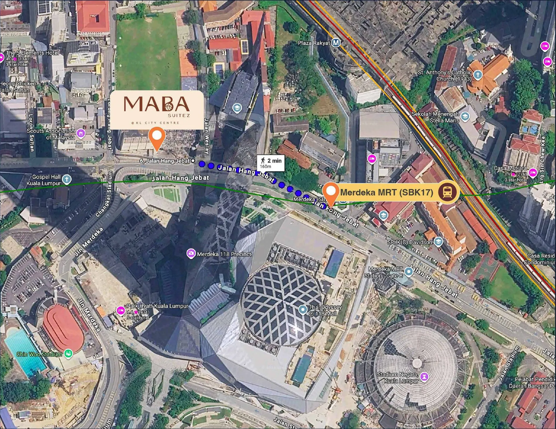 MABA Suitez @ KL City Centre location map