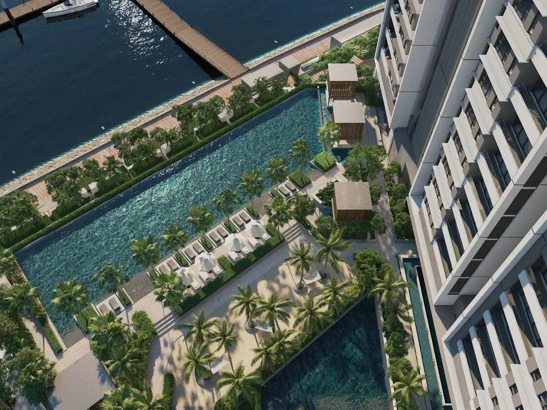 Maris swimming pool seen from above, artist's impression