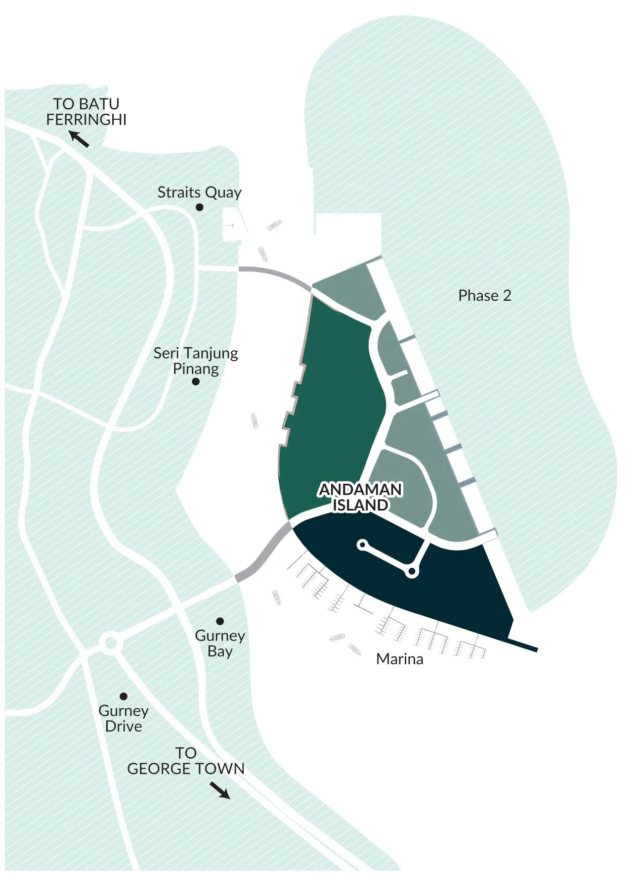 Maris location map, Andaman Island, Penang