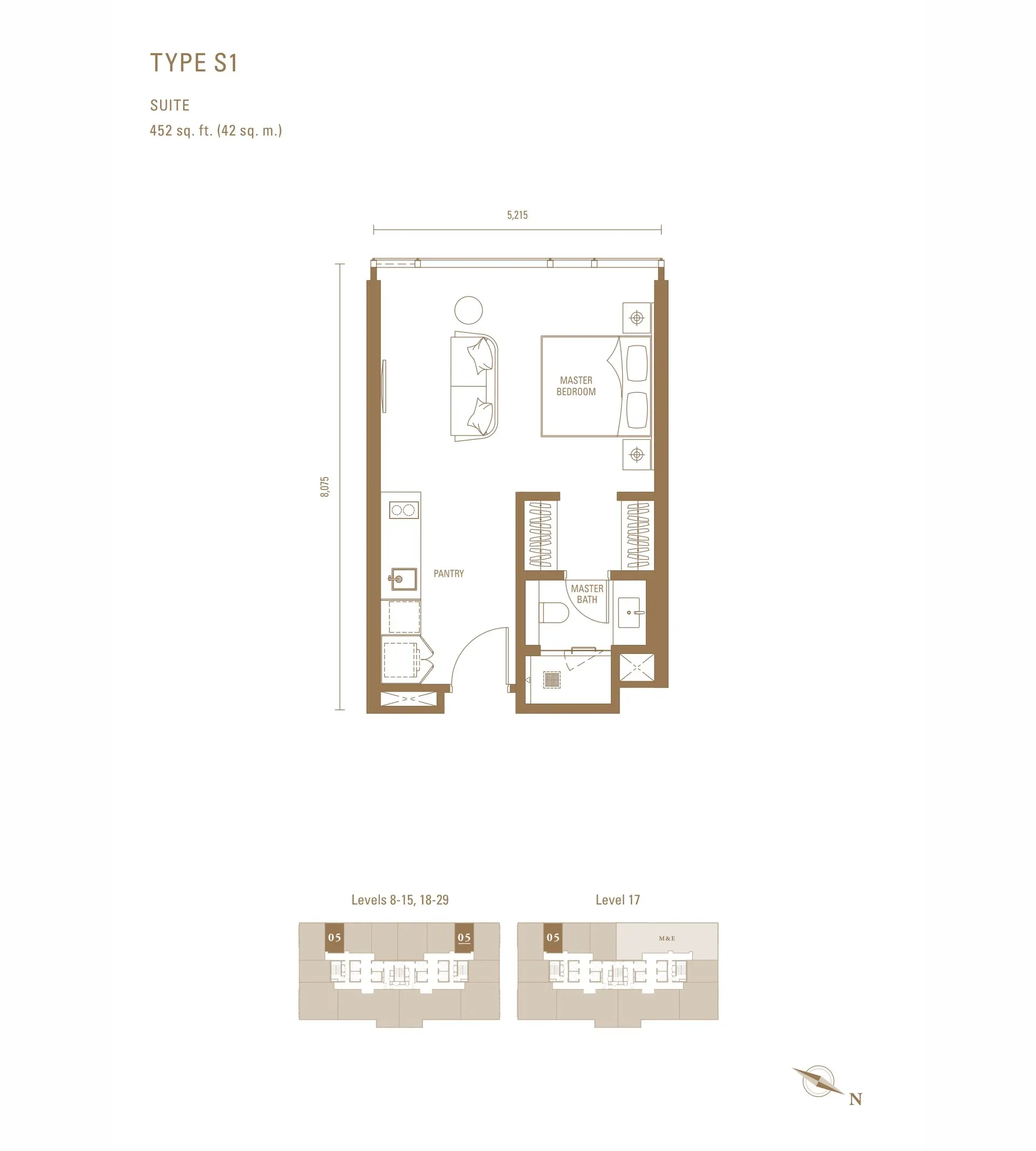 Pavilion Damansara Heights - Royal Suites (RC) floor plan, Type S1, 452 sq ft