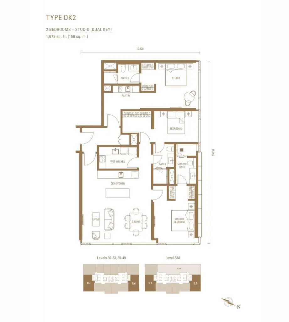 Pavilion Damansara Heights - Royal Suites (RC) floor plan, DK2, 1,679 sq ft