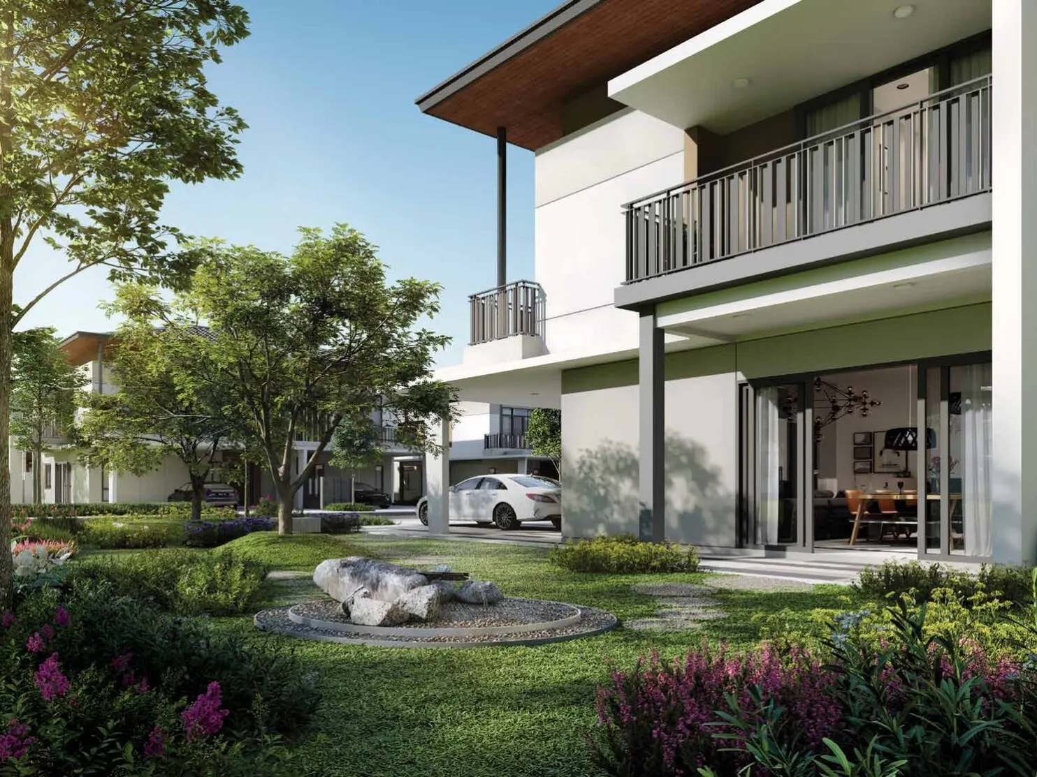 Quinton Residences house beside a garden, artist's impression