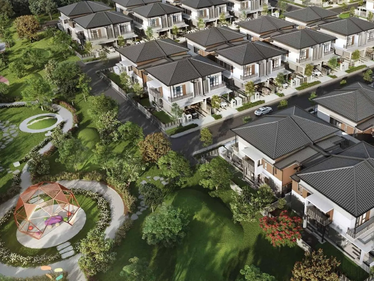 Quinton Residences precinct from above, artist's impression