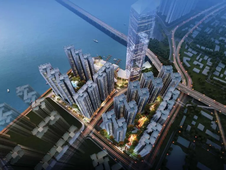 R&F Princess Cove Phase 2 – R&F Princess Cove township towers beside the Causeway, artist's impression