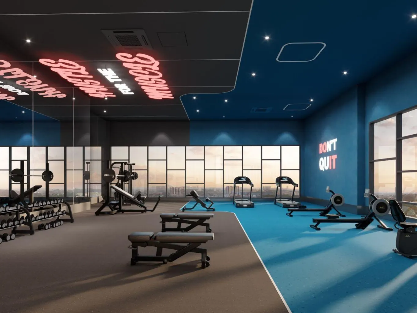 The Asteriaz gym room, artist's impression
