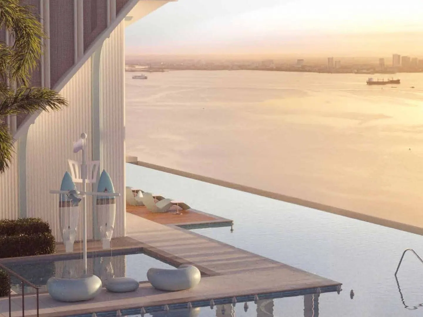 The Capehauz sky pool deck, artist's impression